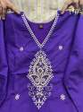 HEAVY BANANA COTTON SILK PURPLE READYMADE SUIT SET  thumb 6