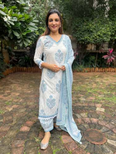 Premium Mul Cotton Afghani Suit With Pocket