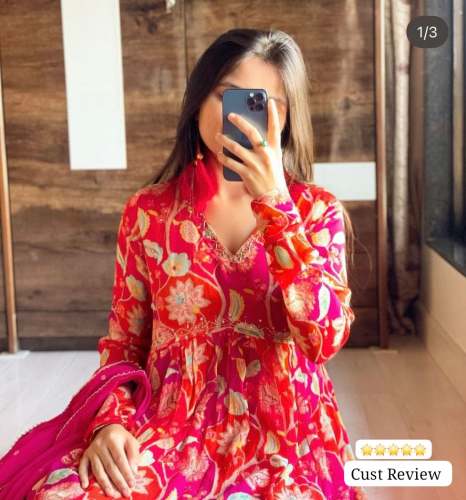 Premium Muslin Digital Print 3pcs Kurti Set 