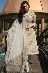 Stylish Women Kalmkari Printed Kurta and Pant Set with Dupatta
