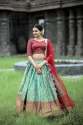 Wedding Wear Kanjivaram pattu silk Lehenga Choli thumb 3