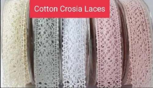 Dyed Cotton Crosia crochet lace by Vaibhav Fab