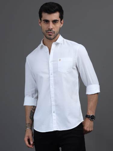 Mens Long Sleeve Solid Shirt