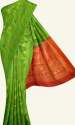 Bangalore Handloom Soft Silk Green Saree thumb 1
