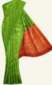 Bangalore Handloom Soft Silk Green Saree thumb 3