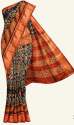 Black Handloom Ikat SIlk Saree