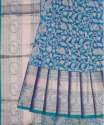 Blue jacquard kancheepuram wedding silksaree thumb 2