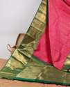 Pink jacquard silk saree