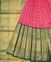 Pink jacquard silk saree thumb 2