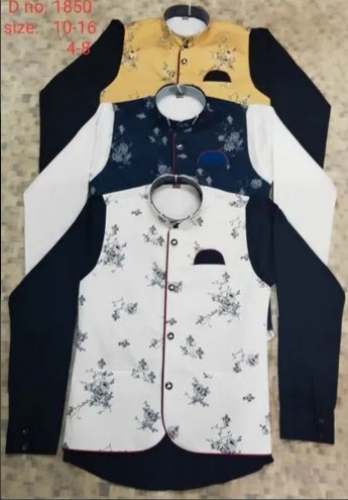 Kids Boys Printed Cotton Shirt