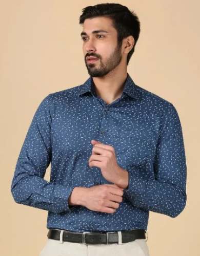 Buy Full Sleeve Formal Printed Shirts For Men by DXB Mens Clothing