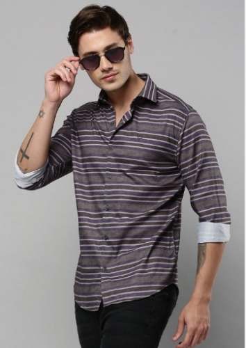 Men Casual Stripped Shirts by DXB Mens Clothing