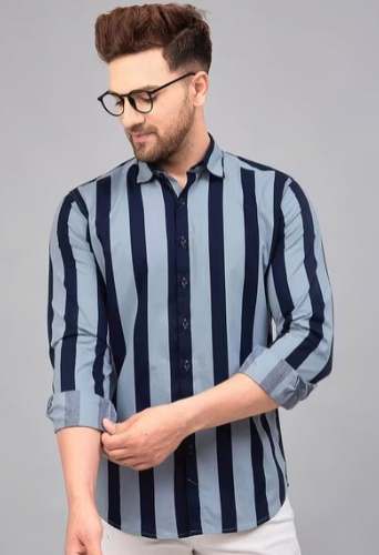 Men Stripped Cotton Shirts by DXB Mens Clothing