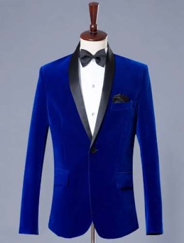 Men Blue Party Wear Blazer