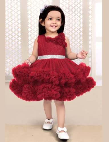 Kids Girls Red Fancy Frock