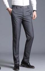 Men Grey Official Trouser