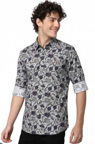 Men Black Printed Shirts by Hi Fashion