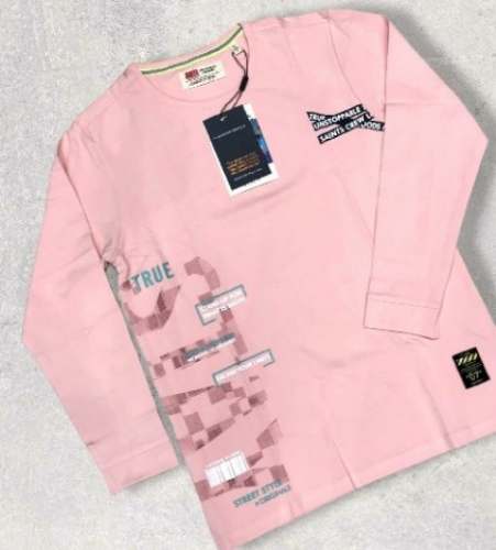 Pink Full Sleeve Round Neck T Shirt by Chandamama