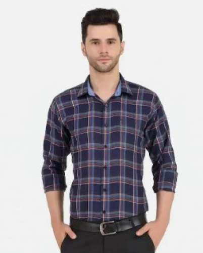 Men Cotton Check Shirts by Harsh Fashion