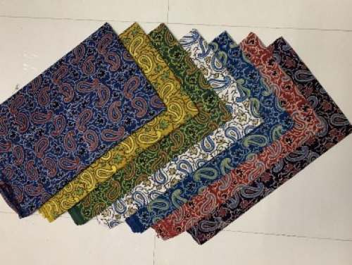 Block Printed Cotton Ajrakh Fabric  by MLK Handicraft