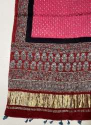 Fancy Ajrakh Silk Bandhani Dupatta