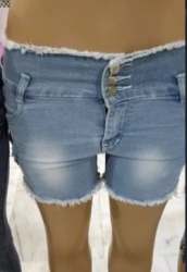 Denim Sky Blue Shorts For Women