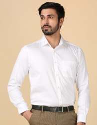 Men White Formal Full Sleeve Cotton Shirts