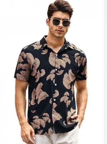 Stylish Men Printed Black Shirts