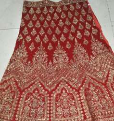 Bridal Red Stone Work Embroidery Lehenga 