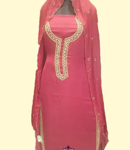 New Collection Red Dress Material For Women by Shree Arts