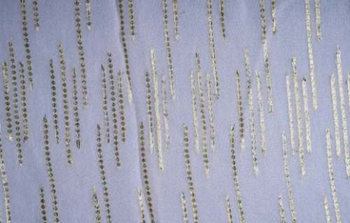Dyeable Georgette Embroidered Fabric 