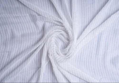 White Georgette Lurex Fabric