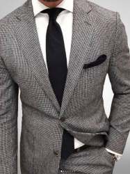 Mens Black Small Chex Blazer