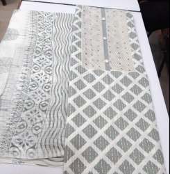 Fancy Grey Cotton Dress Material For Women