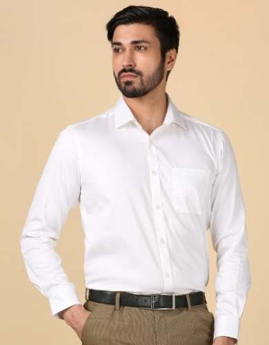 Men White Cotton Shirts by 9X Collection