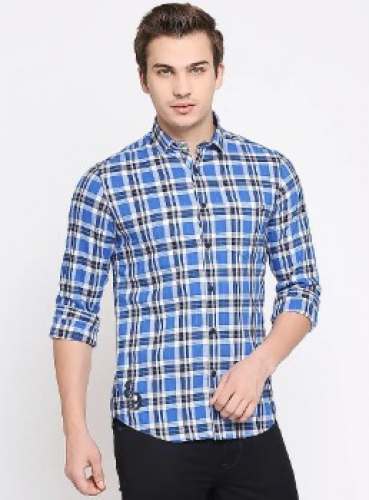 Men Check Cotton Shirts by Fashion Point