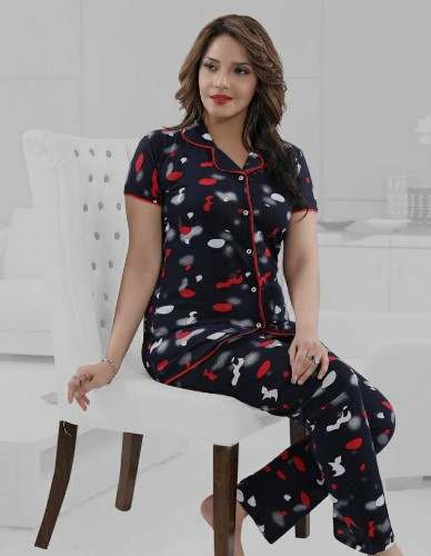 Women Printed Hosiery Night Suits by Viral Selection