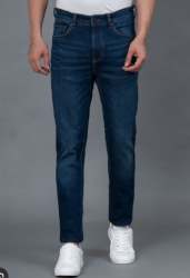 Dark Blue Denim Slim Jeans For Men