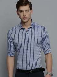 Men Office Wear Check Shirts