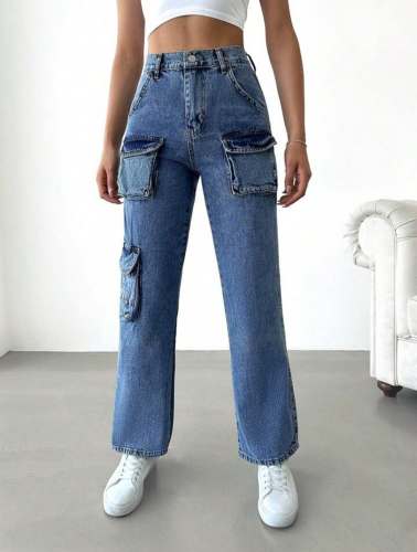 Mom fit straight jeans