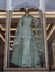 Designer Sky Blue Stone Embroidery Indo Western 