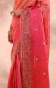 Women Pink Color Embroidered pure Tussar Saree  thumb 2