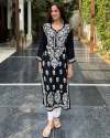 COTTON THREAD EMBROIDERY WORK READY MADE KURTI SET thumb 3