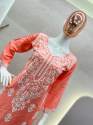 COTTON THREAD EMBROIDERY WORK READY MADE KURTI SET thumb 7
