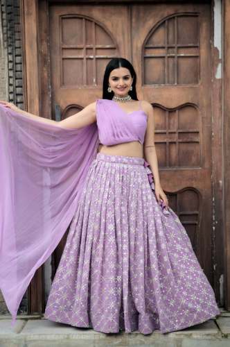 Designer Ready-to-wear Crop-Top Lehenga Choli Set