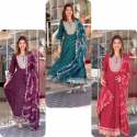 Elegant Embroidered Sequence Work Gown Set  thumb 1