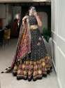 Festive Wear Tussar Silk Bandhej & Patola Print Lehenga Choli thumb 2