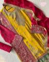 Fully Stitched Yellow and Pink Georgette Suit  thumb 1