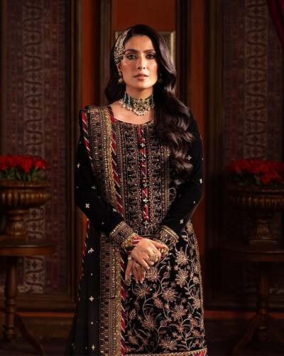 Party wear Georgette Kurti Palazzo Suit 