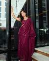 Party wear Georgette Sequence Saree thumb 7